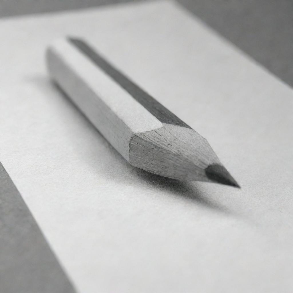 A black and white 3D pencil drawing intended for a banner