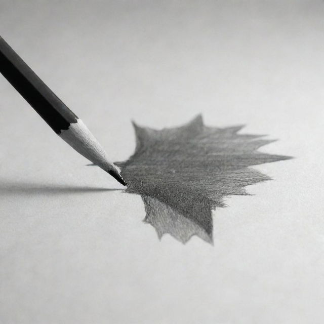 A black and white 3D pencil drawing intended for a banner