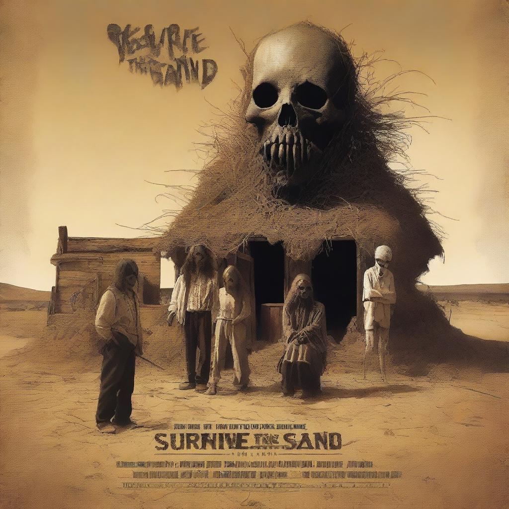 A 2024 realism movie poster featuring a metal head groupie who joins a band in their small prairie cottage