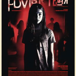 A horror movie poster featuring a teenage party girl who is abducted off the street by organ harvesters