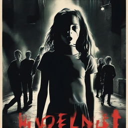 A horror movie poster featuring a teenage party girl who is abducted off the street by organ harvesters