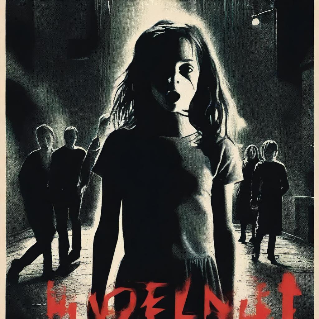 A horror movie poster featuring a teenage party girl who is abducted off the street by organ harvesters