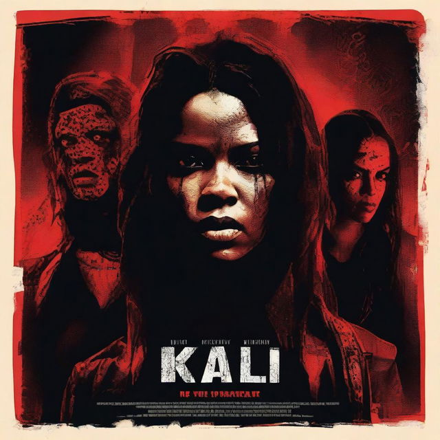 A horror movie poster featuring Kali, a survivor of the events of Saw X, seeking revenge against John Kramer