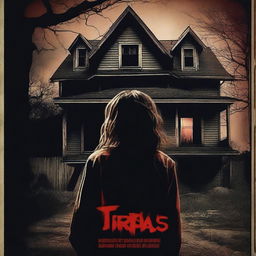 A movie poster featuring a teenage girl breaking into her neighbor's house, only to discover the horrifying truth that he has been killing children in the area and using their body parts to make toys