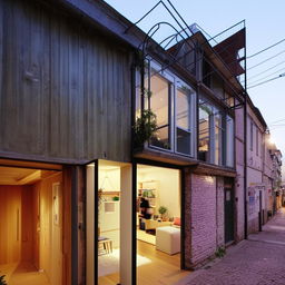 An apartment above a shop, with an interesting design feature: the entrance to the apartment is through the shop.