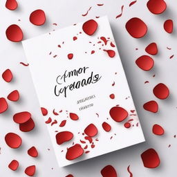 A white Wattpad cover with red rose petals flying across it