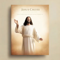 A book cover design featuring Jesus Christ inviting people with open arms