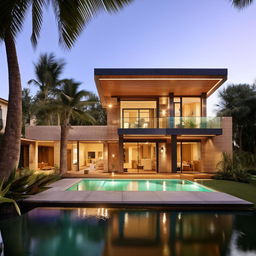 A beautiful 30x40 foot villa with luxurious features such as a swimming pool, landscaped garden, and modern architecture.