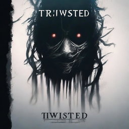 Create a book cover for a Creepypasta Wattpad fanfiction titled 'TWISTED'