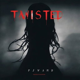 Create a book cover for a Creepypasta Wattpad fanfiction titled 'TWISTED'