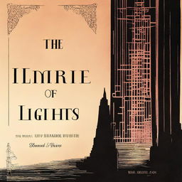 Create a book cover for a novel titled 'The Empire of Lights' by Randall Boyd Hess