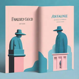 Create a book cover for a Generation X novel that mixes college life in the 1980s with Greek mythology and elements inspired by Rene Magritte's surreal art