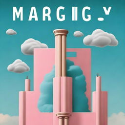 Create a book cover for a Generation X novel that mixes college life in the 1980s with Greek mythology and elements inspired by Rene Magritte's surreal art