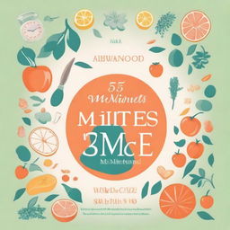 Design a book cover for a wellness book titled '5 Minutes for Me - Tools to Feel Better Today'