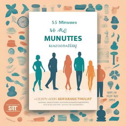 Design a book cover for a business wellness book titled '5 Minutes for Me - Tools to Feel Better Today'