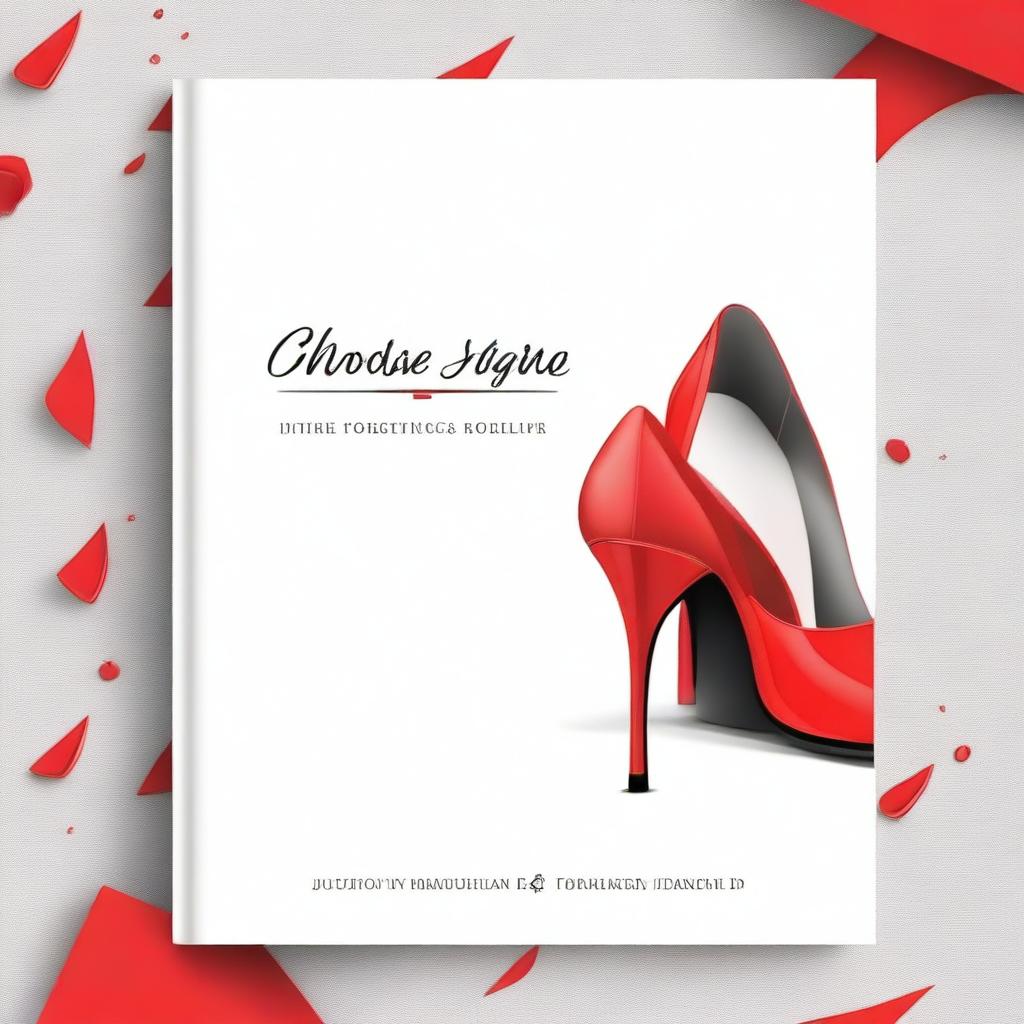 Design a book cover featuring a pair of red high heels