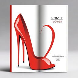 Design a book cover featuring a pair of red high heels