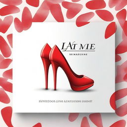 Design a book cover featuring a pair of red high heels