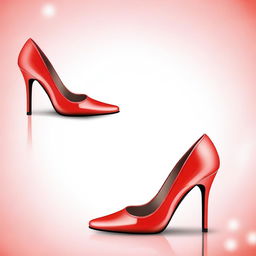 Create an image featuring a pair of red high heels