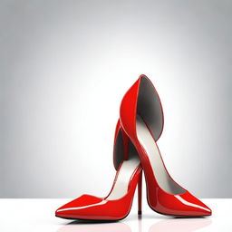 Create an image featuring a pair of red high heels