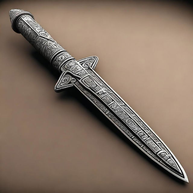 A detailed image of an Aztec dagger