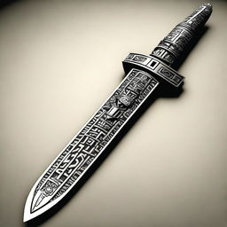 A detailed image of an Aztec dagger