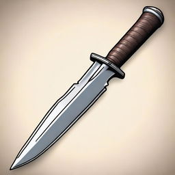 A detailed illustration of a primitive dagger