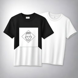 A stylish t-shirt design featuring a simple, modern graphic