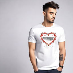 A stylish t-shirt design featuring romantic quotes