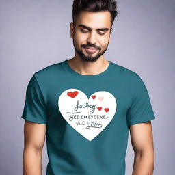 A stylish t-shirt design featuring romantic quotes