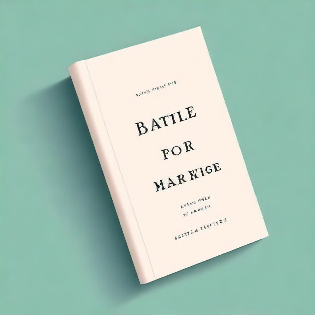 Design a minimalist book cover titled 'Battle for Your Marriage'