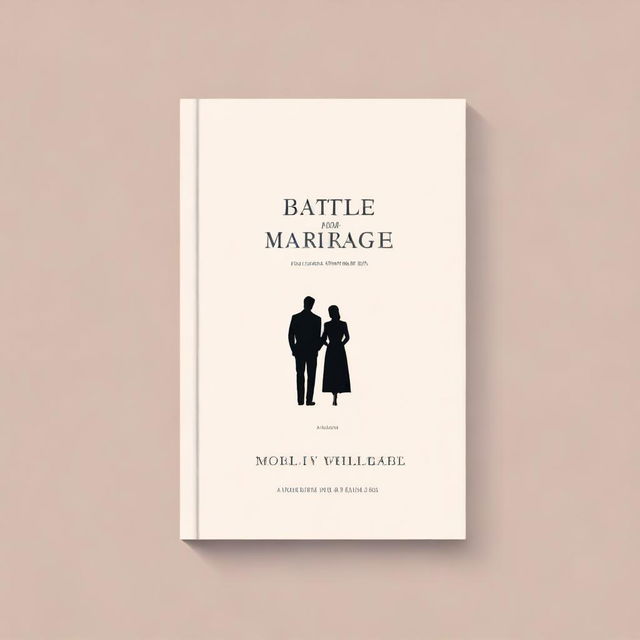 A minimalist book cover design for a book titled 'Battle For Your Marriage