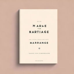 A minimalist book cover design for a book titled 'Battle For Your Marriage