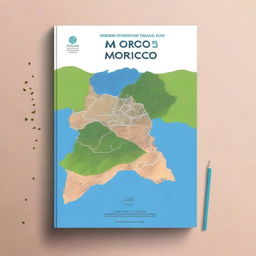 Create a front and back cover page for a book titled 'Interpolation to Map Precipitation in Morocco: Orographic and Geographical Effects on Water Sustainability