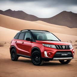 A Suzuki Vitara Desert Edition, equipped for off-road adventures