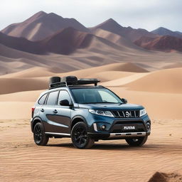 A Suzuki Vitara Desert Edition, equipped for off-road adventures