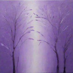 Generate a simple, elegant acrylic painting, primarily utilizing shades of violet to create an enchanting and serene artwork.