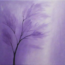 Generate a simple, elegant acrylic painting, primarily utilizing shades of violet to create an enchanting and serene artwork.