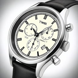 A detailed and stylish depiction of a Timex watch chronograph