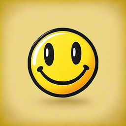 A cheerful and simple image of a smiley face