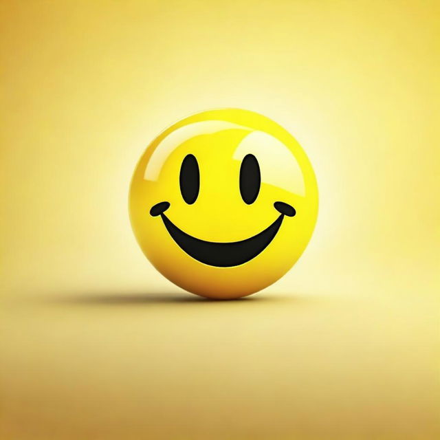 A cheerful and simple image of a smiley face