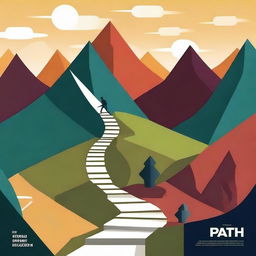 Create a dynamic and energetic poster titled 'The Path to Success' in rich colors