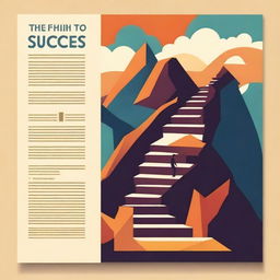 Create a dynamic and energetic poster titled 'The Path to Success' in rich colors