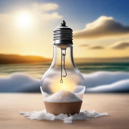 Create an inspiring image based on the phrase 'Be the Righteous Salt of the Earth and Light of the World