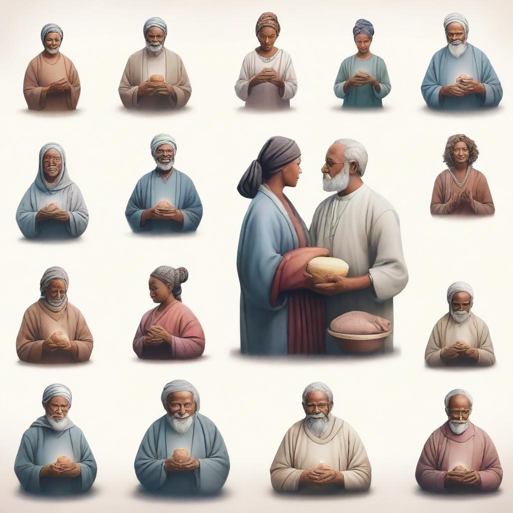 An ultra-realistic, cinematic illustration featuring icons of Hope, Love, Gratitude, Forgiveness, Help, and Compassion