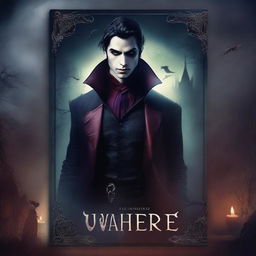 Create an animated book cover featuring a fantasy vampire theme