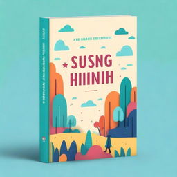 Create an animated book cover in a vibrant and captivating style