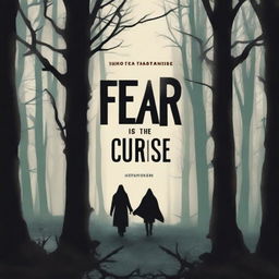 A dramatic book cover titled 'Fear is the Curse of Human'