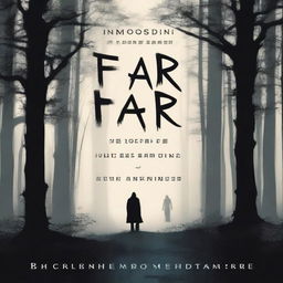 A dramatic book cover titled 'Fear is the Curse of Human'