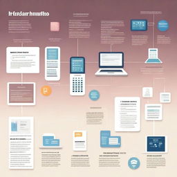 A visual representation of progression in informatics, showing a timeline from early computing devices to modern-day technology